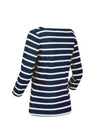 Womens Polexia Stripe T-Shirt - Navy/White