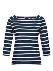 Womens Polexia Stripe T-Shirt - Navy/White