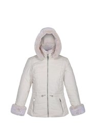 Womens Willabella Faux Fur Trim Jacket - Light Vanilla - Light Vanilla