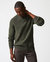 Fisherman Rib Crew Sweater - Olive