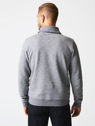 Mouline Shawl Pullover - Medium Grey
