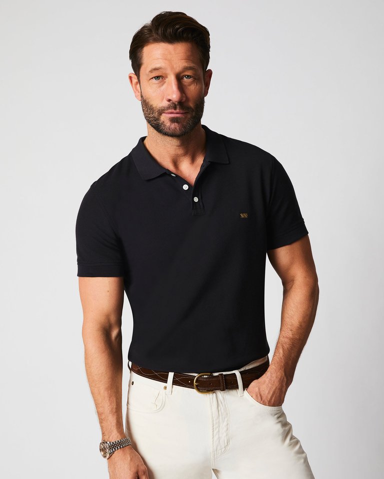 Pique Polo T-Shirt - Black