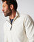 Quilted Half Zip Sweatshirt - Tinted White