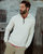 Quilted Half Zip Sweatshirt - Tinted White