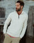 Quilted Half Zip Sweatshirt - Tinted White