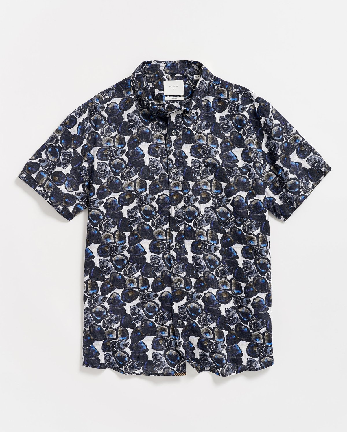 Billy Reid Dark Oyster Short Sleeve Tuscumbia Shirt BD Dark