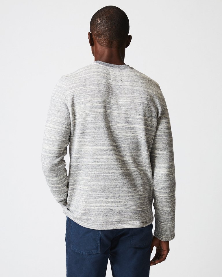 Billy Reid Light Grey Terry Knit Crew Sweatshirt Verishop