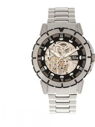 Philippe Automatic Skeleton Men's Watch - Silver/Black