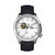 Reign Bauer Automatic Semi-Skeleton Leather-Band Watch