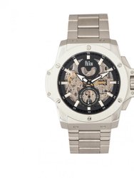 Reign Commodus Automatic Skeleton Men's Watch - Silver/Black