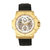 Reign Commodus Automatic Skeleton Men's Watch - Leather Band Gold/Silver