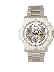 Reign Commodus Automatic Skeleton Men's Watch - Silver