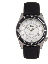 Reign Francis Leather-Band Watch w/Date - Black/Silver