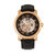 Reign Kahn Automatic Skeleton Men's Watch - Leather Band Rose Gold/Black