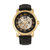 Reign Kahn Automatic Skeleton Men's Watch - Leather Band Gold/Black