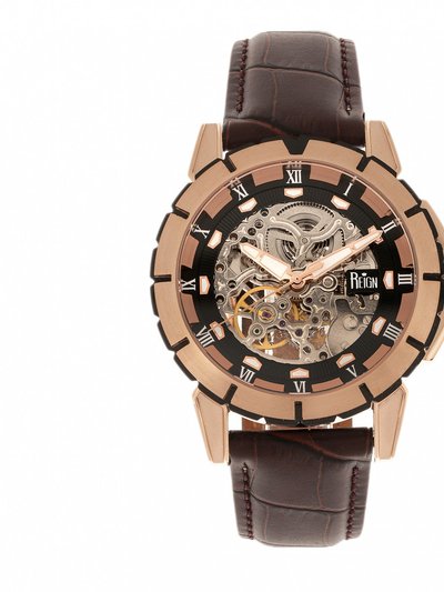 Reign Watches Reign Philippe Automatic Skeleton Leather-Band Watch product