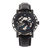 Reign Stavros Automatic Skeleton Leather-Band Watch - Black