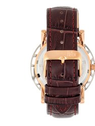 Reign Stavros Automatic Skeleton Leather-Band Watch