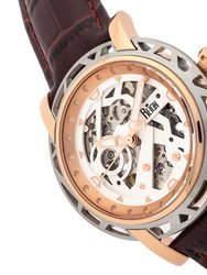 Reign Stavros Automatic Skeleton Leather-Band Watch