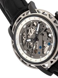 Reign Stavros Automatic Skeleton Leather-Band Watch