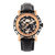 Reign Stavros Automatic Skeleton Leather-Band Watch - Rose Gold/Black