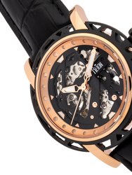 Reign Stavros Automatic Skeleton Leather-Band Watch