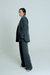 Light Weight Cotton Knit Oversized Blazer - Dark Grey