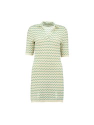 Light Weight Short Sleeve Button Up Cotton Knit Tennis Dress