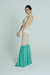 Open Back Cotton Crochet Dress Sand On Green