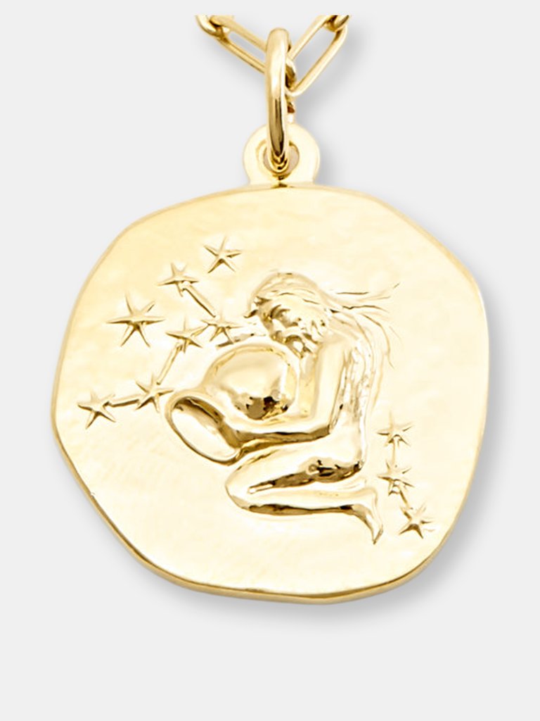 Aquarius Zodiac Necklace - Gold
