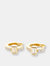 Baguette Hoop Earrings - Gold