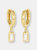 Baguette Huggie Earrings - Gold