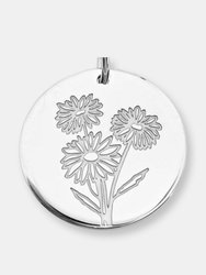 Birth Flower Necklaces - Silver