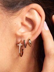 Black Pave Hoop Earrings