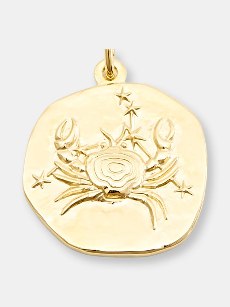 Cancer Zodiac Necklace - Gold