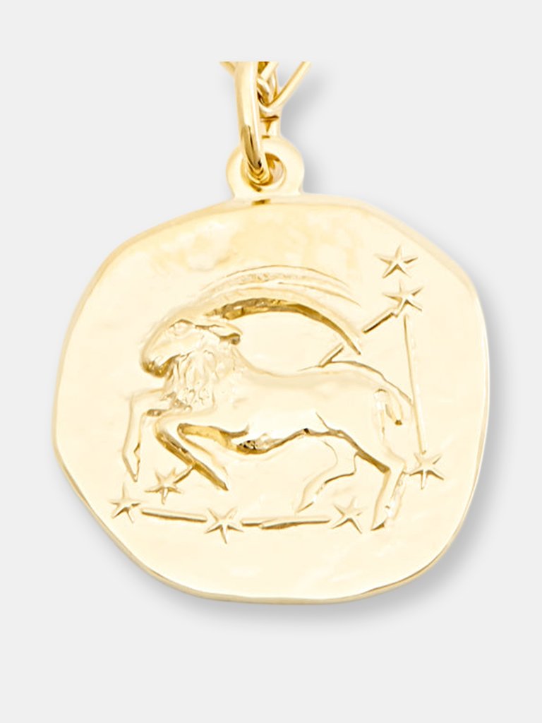 Capricorn Zodiac Necklace - Gold