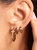 Cross Pave Hoop Earrings