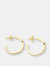 Cross Pave Hoop Earrings