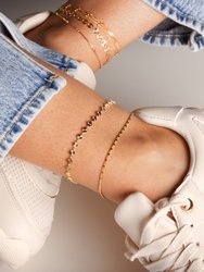 Gold Anklet With Coin Chain