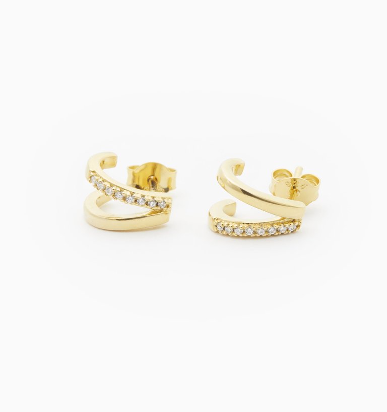 Half Hoop Earrings - Gold