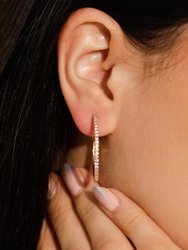 Large Crystal Hoop Earrings