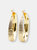 Large Venetian Round Hoop Earrings - Gold