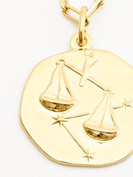 Libra Zodiac Necklace - Gold