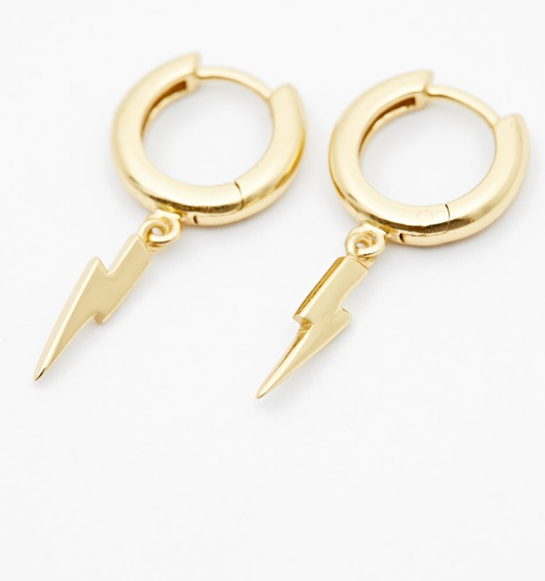 Lightning Bolt Earrings - Gold