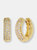 Pave Hoop Earrings - Gold