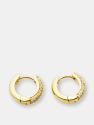 Pave Hoop Earrings