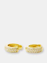 Pave Hoop Earrings