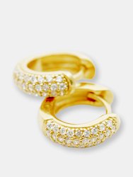 Pave Hoop Earrings