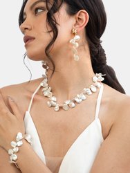 Petal Earrings With Baroque Pearls