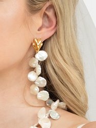 Petal Earrings With Baroque Pearls